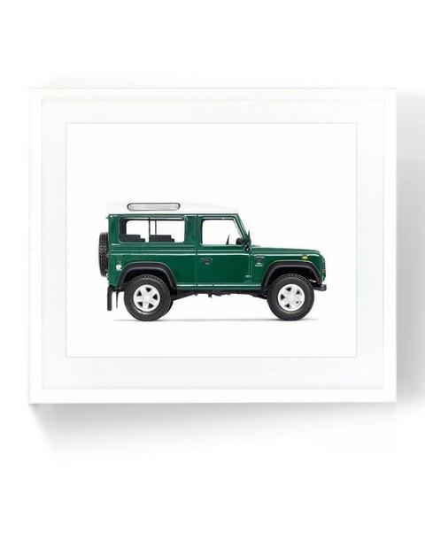 Green Defender Car Print - Classic Car Wall Art