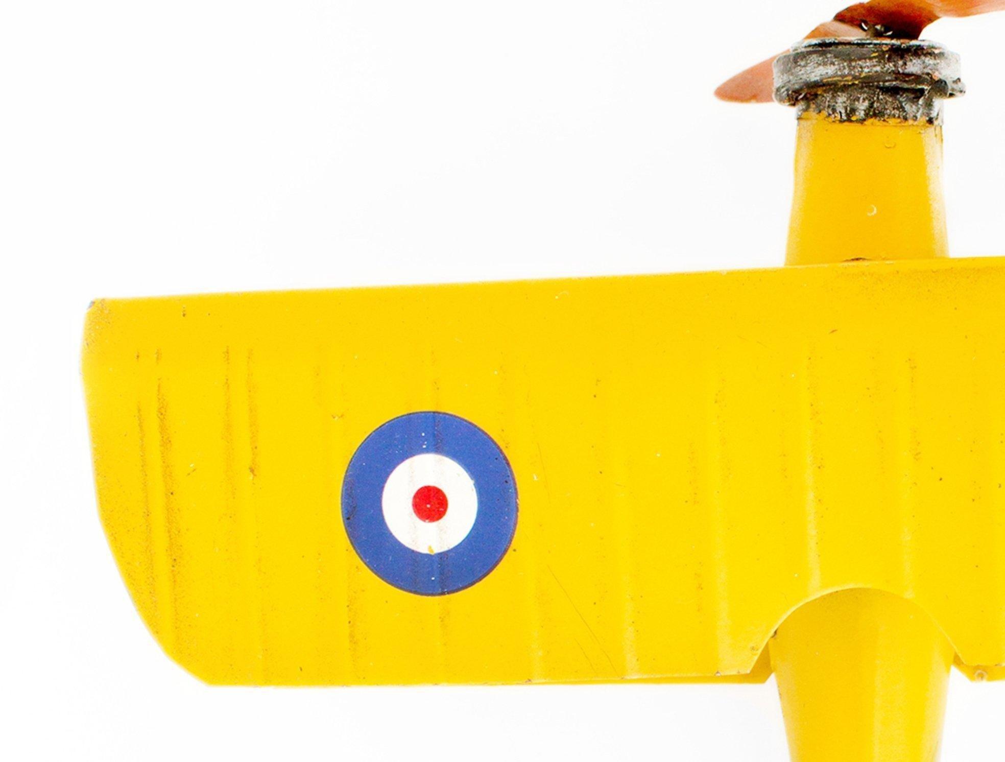 Airplane Wall Art - Yellow Airplane Print image number 1