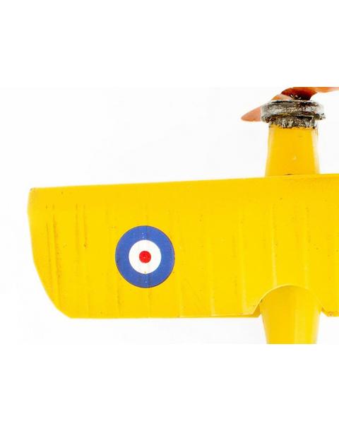 Airplane Wall Art - Yellow Airplane Print