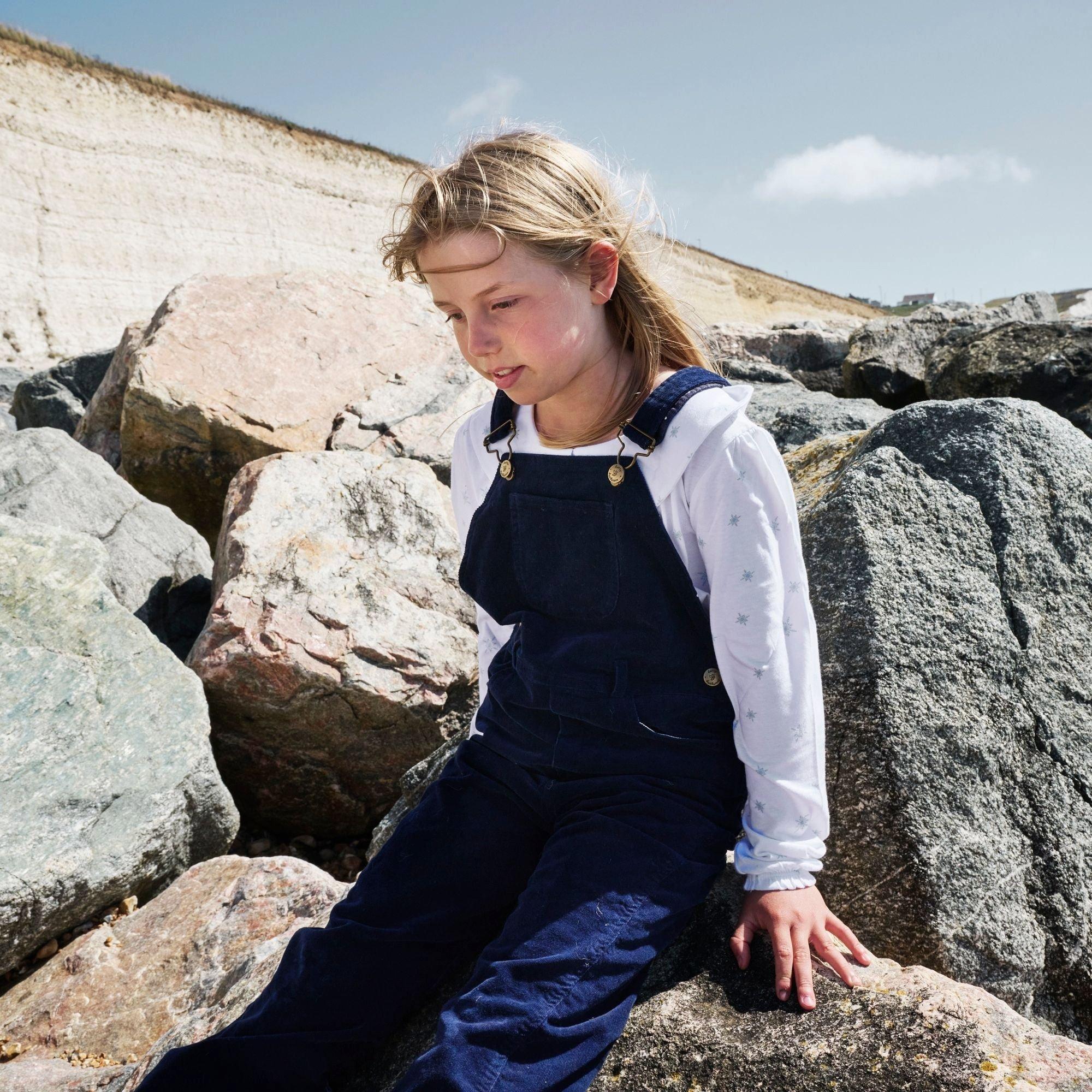 Navy Corduroy Overalls image number 2