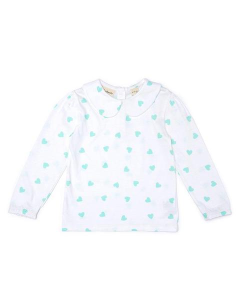 Peter Pan Collar - Mint Hearts
