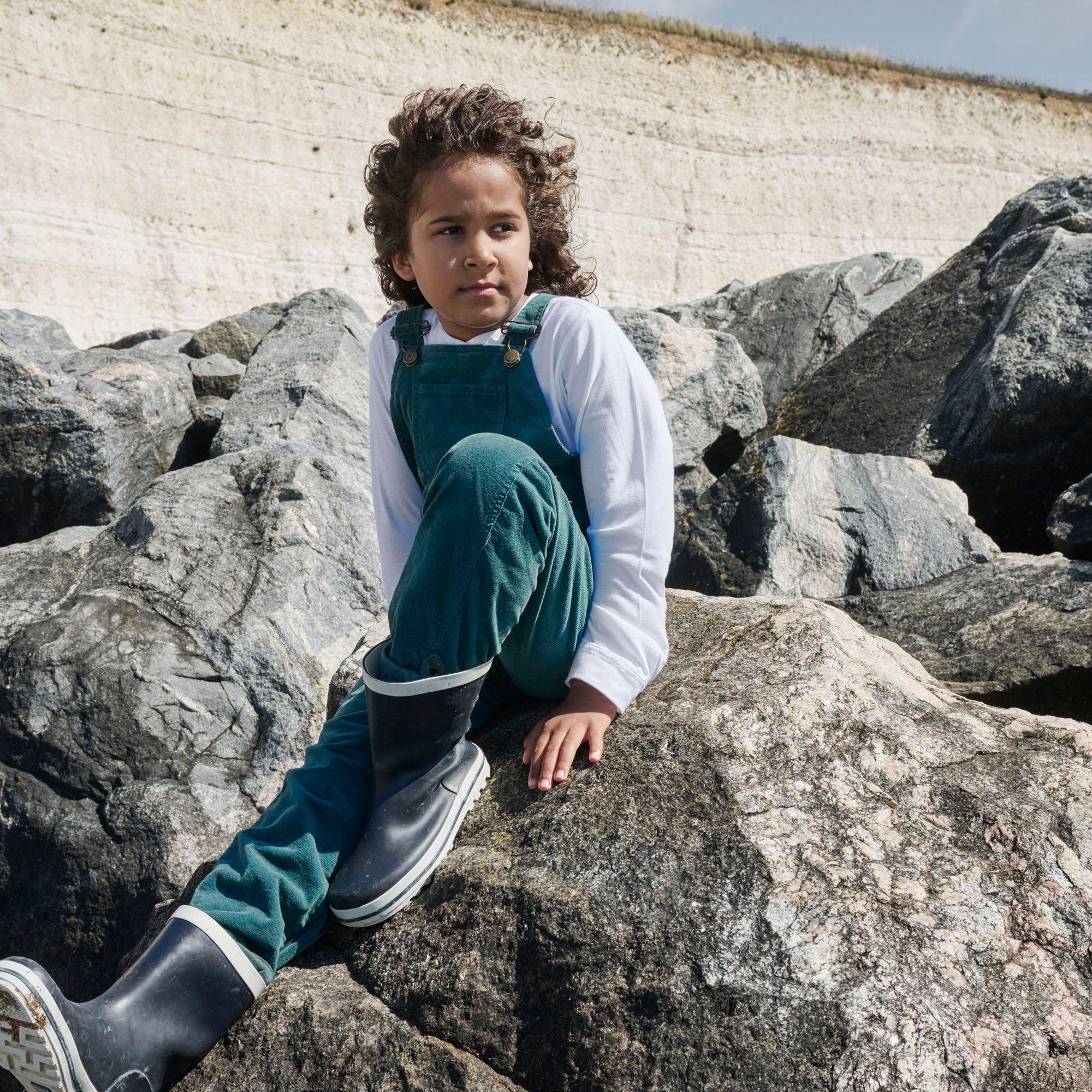 Moss Green Corduroy Overalls image number 3
