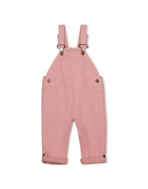 Pink Chunky Cord Overalls
