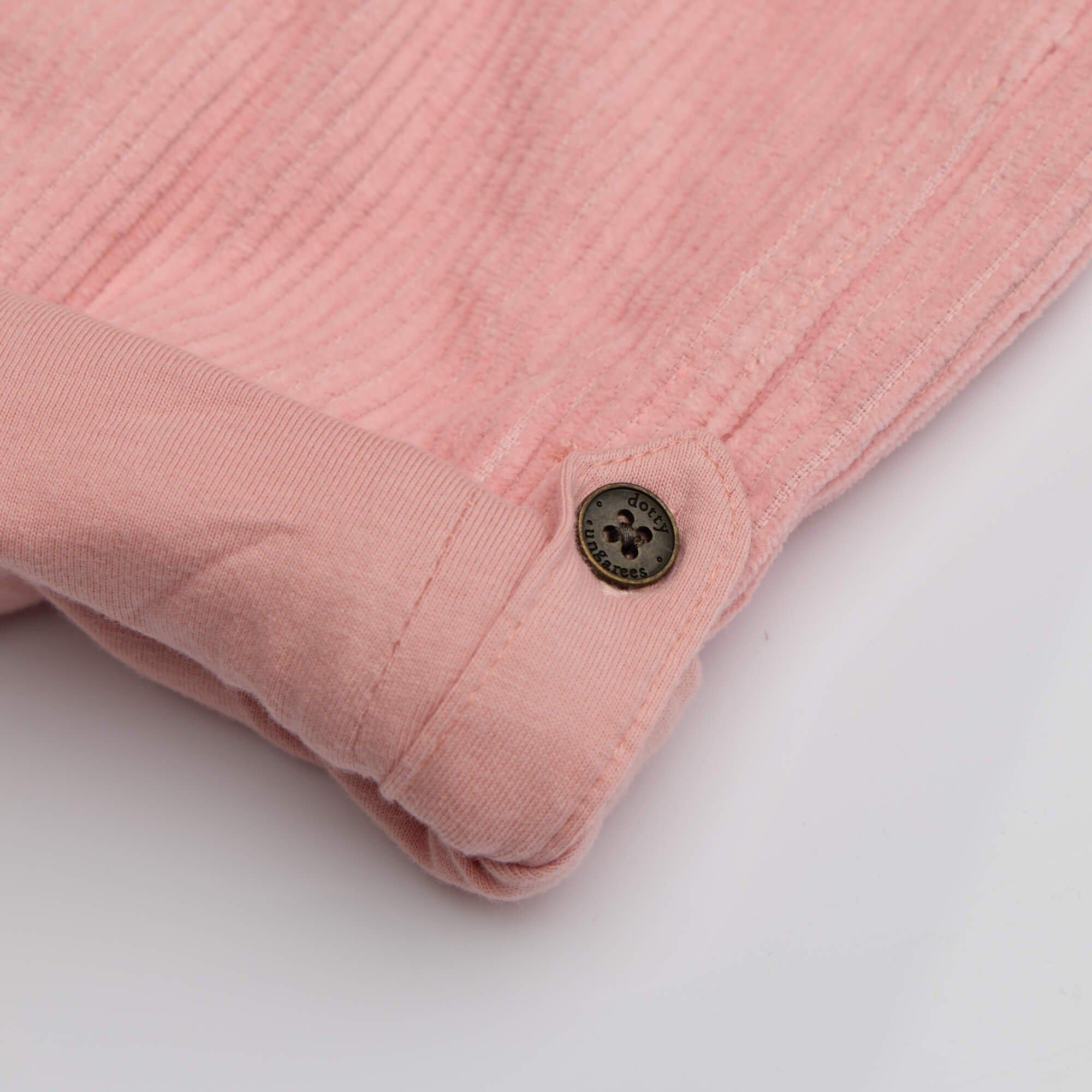 Pink Chunky Cord Overalls image number 3