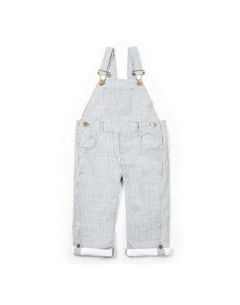 Forest Green Seersucker Overalls