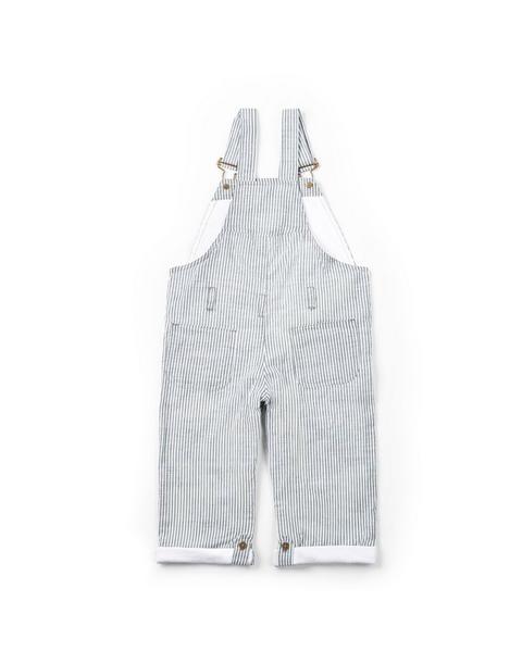 Forest Green Seersucker Overalls
