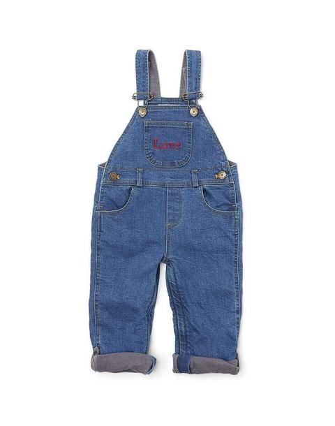 Stonewash LOVE Denim Overalls