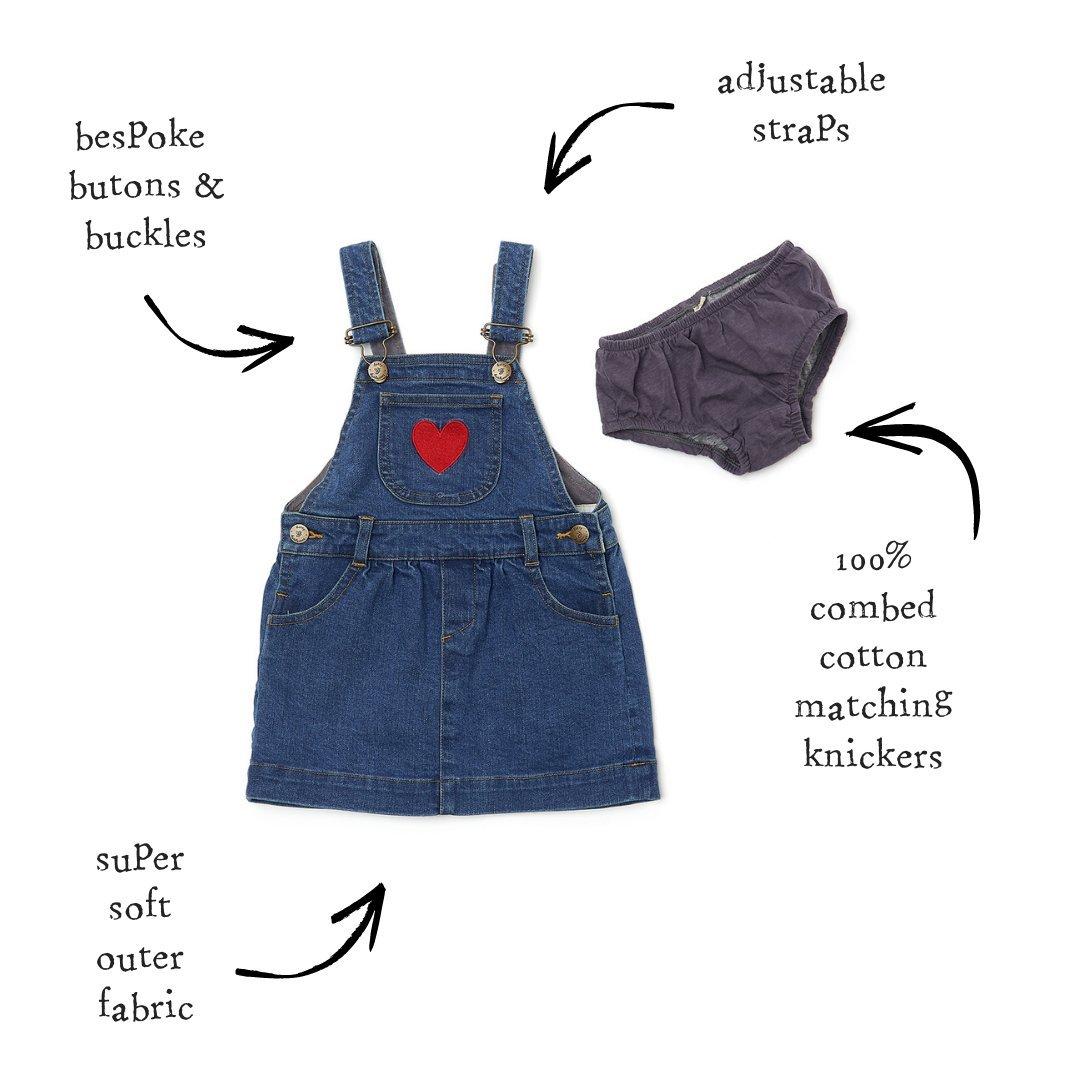 Stonewash LOVE Denim Dress image number 3