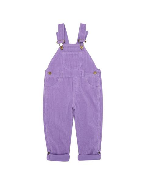 Violet Chunky Cord Overalls