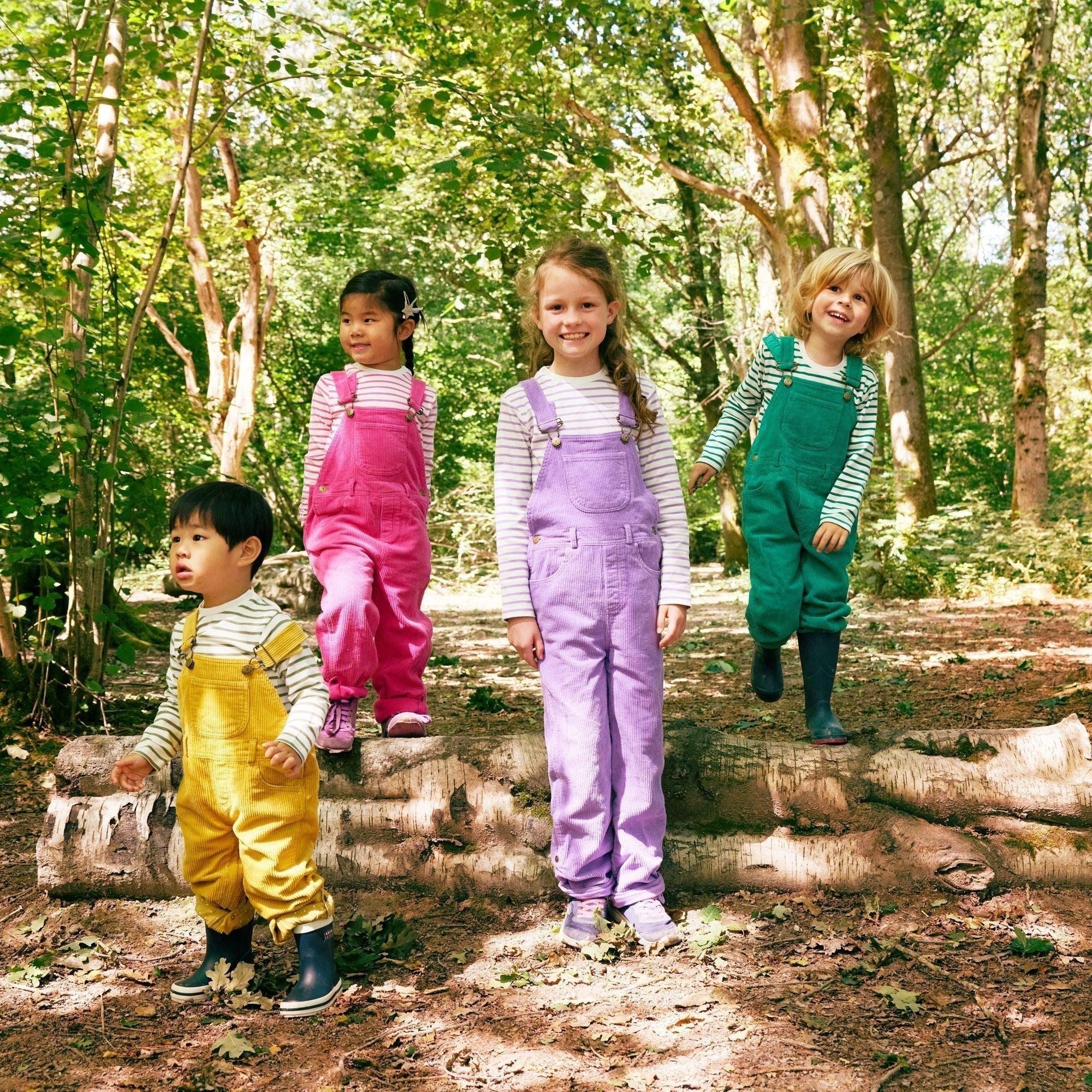 Violet Chunky Cord Overalls image number 2