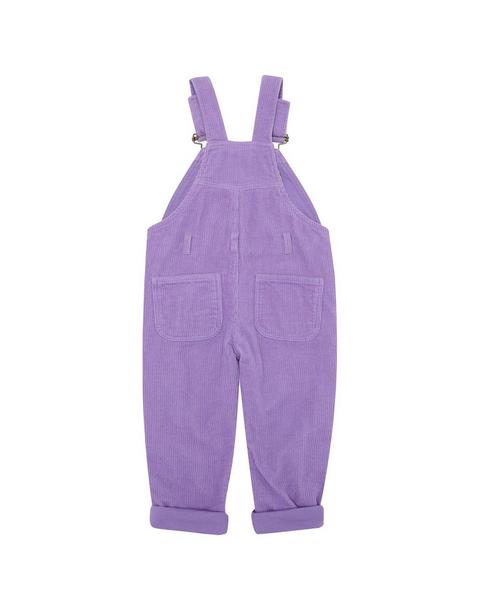 Violet Chunky Cord Overalls