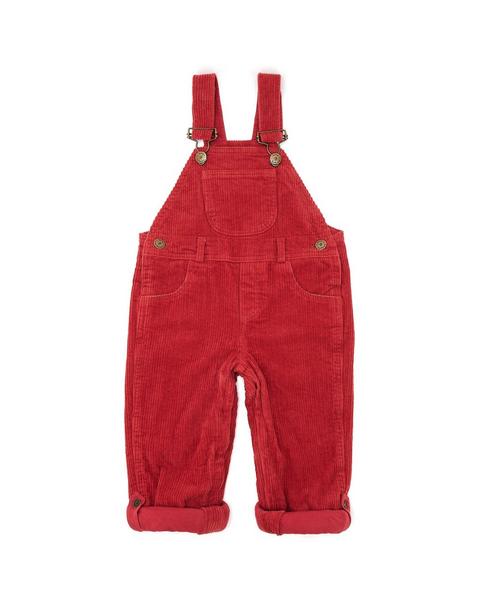 Robin Red Chunky Cord Overalls