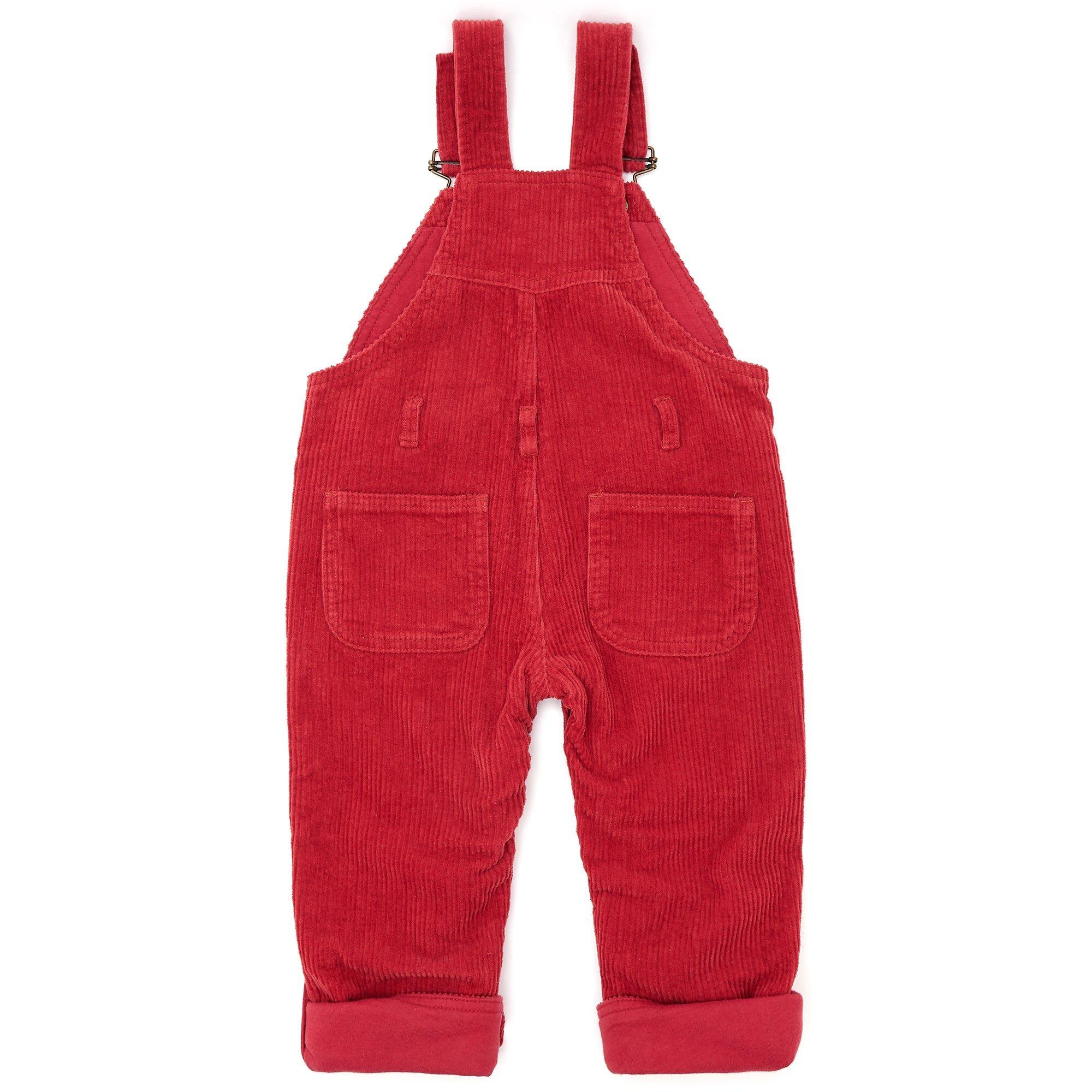Robin Red Chunky Cord Overalls image number 1