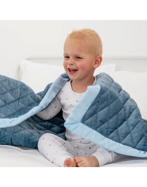 Weighted Toddler Blanket Ocean Blue