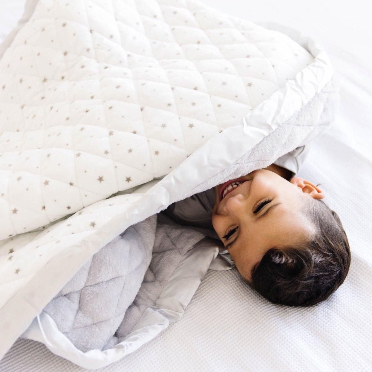 Weighted Toddler Blanket Grey Star