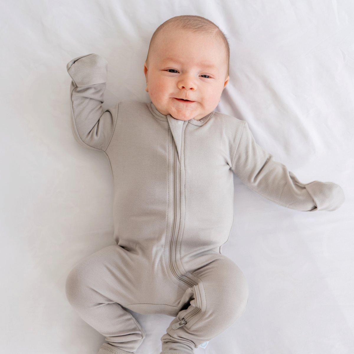 Bamboo PJ w/ Hand + Foot Cuff Moon Gray image number 1