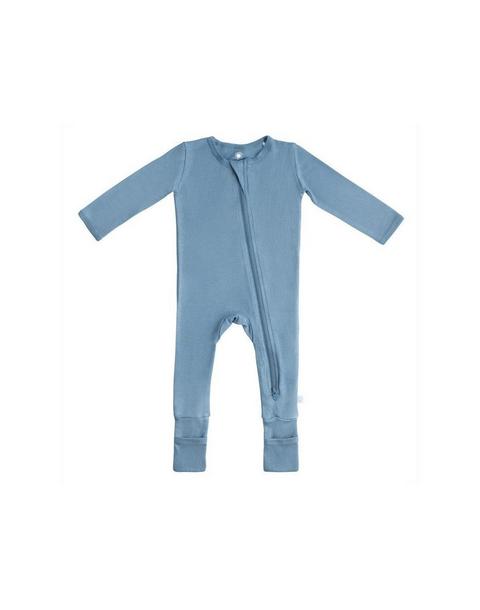 Bamboo PJ w/ Hand + Foot Cuff Ocean Blue