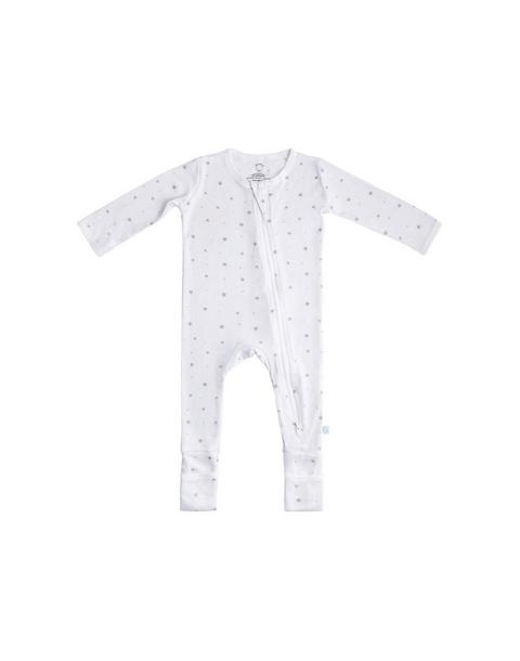 Bamboo PJ w/ Hand + Foot Cuff Grey Star