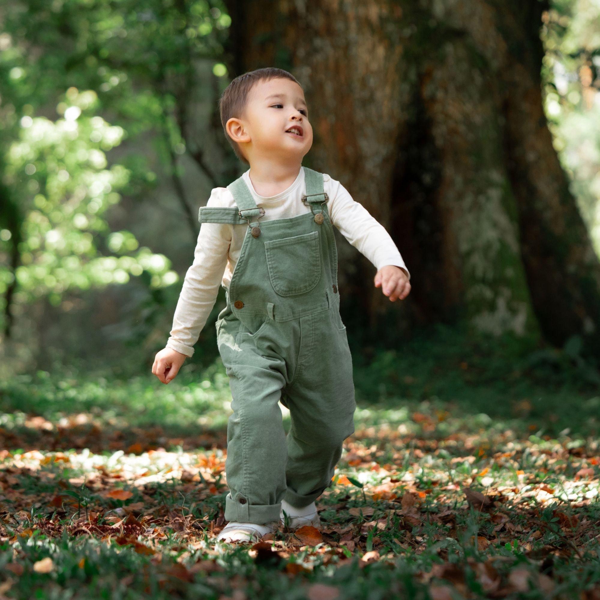 Sage Corduroy Overalls image number 2