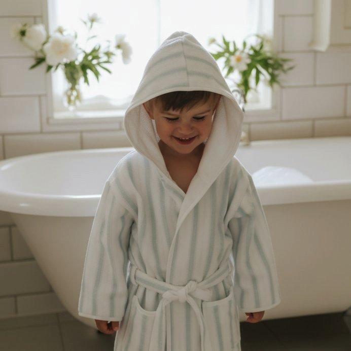 Seaside Stripes Bathrobe - Ocean image number 3