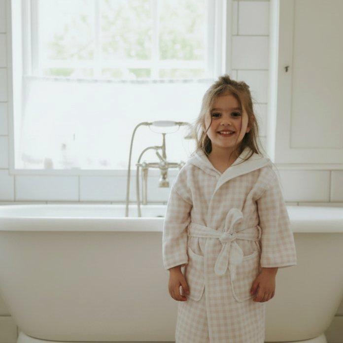Picnic Gingham Bathrobe - Pink image number 3