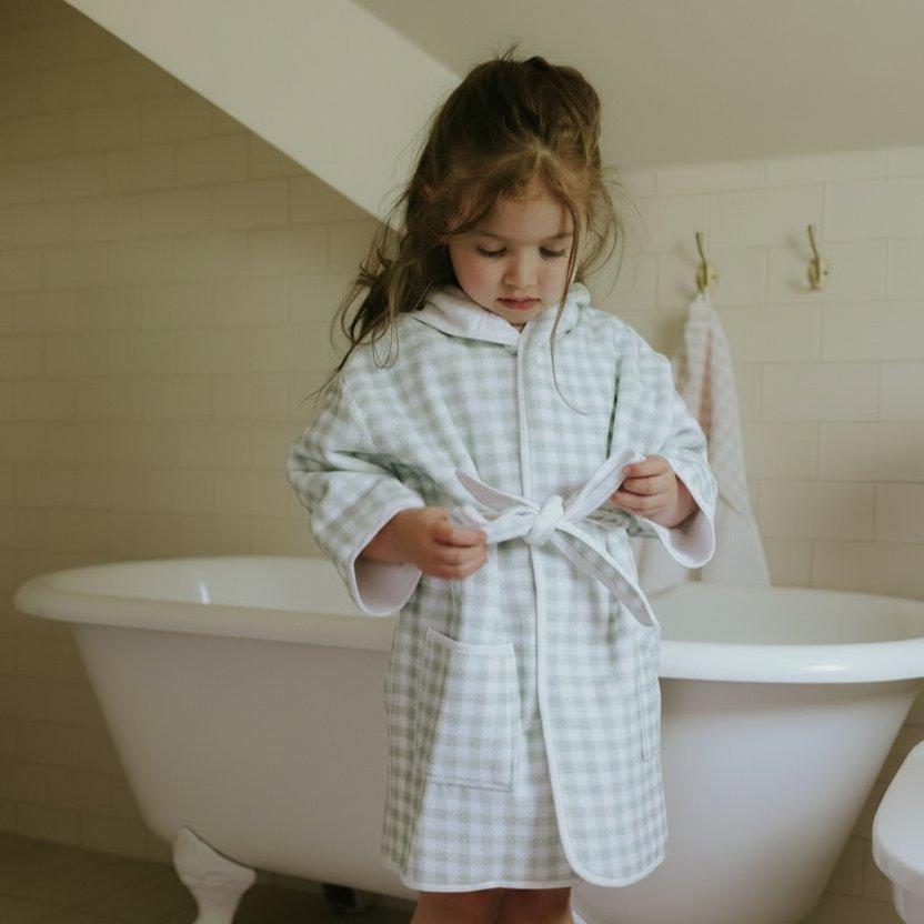 Picnic Gingham Bathrobe - Green image number 3