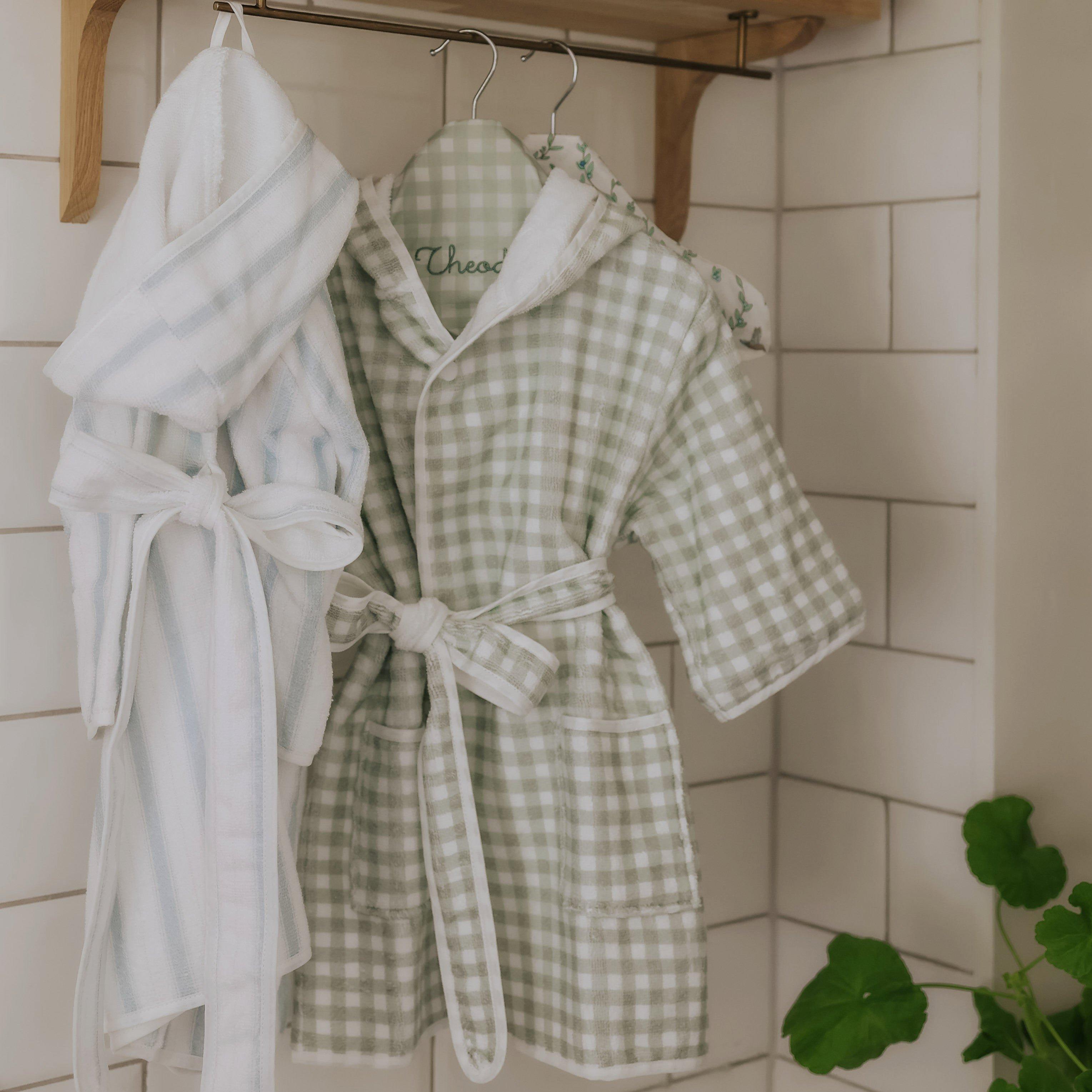 Picnic Gingham Bathrobe - Green image number 4