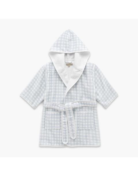 Picnic Gingham Bathrobe - Blue