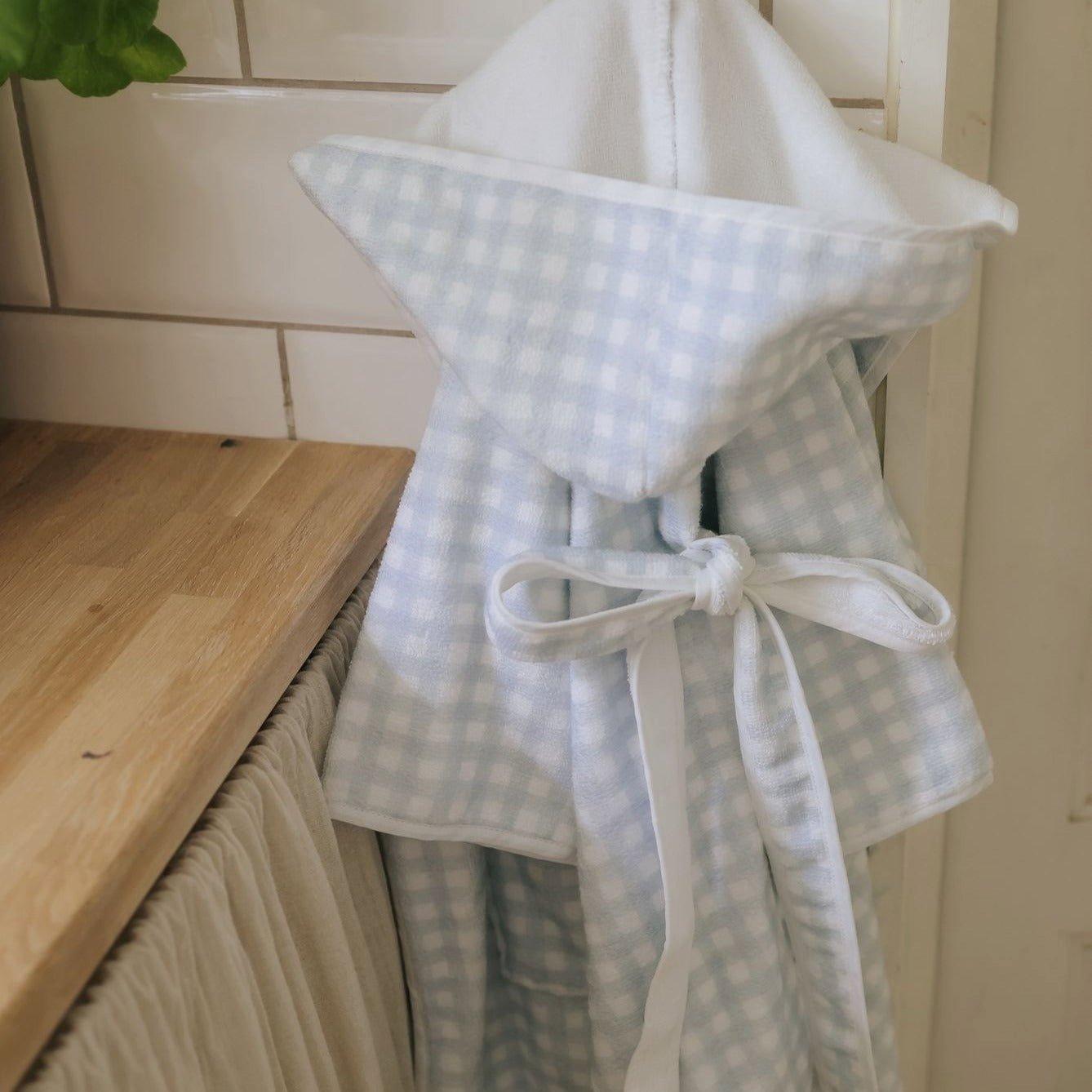 Picnic Gingham Bathrobe - Blue image number 3