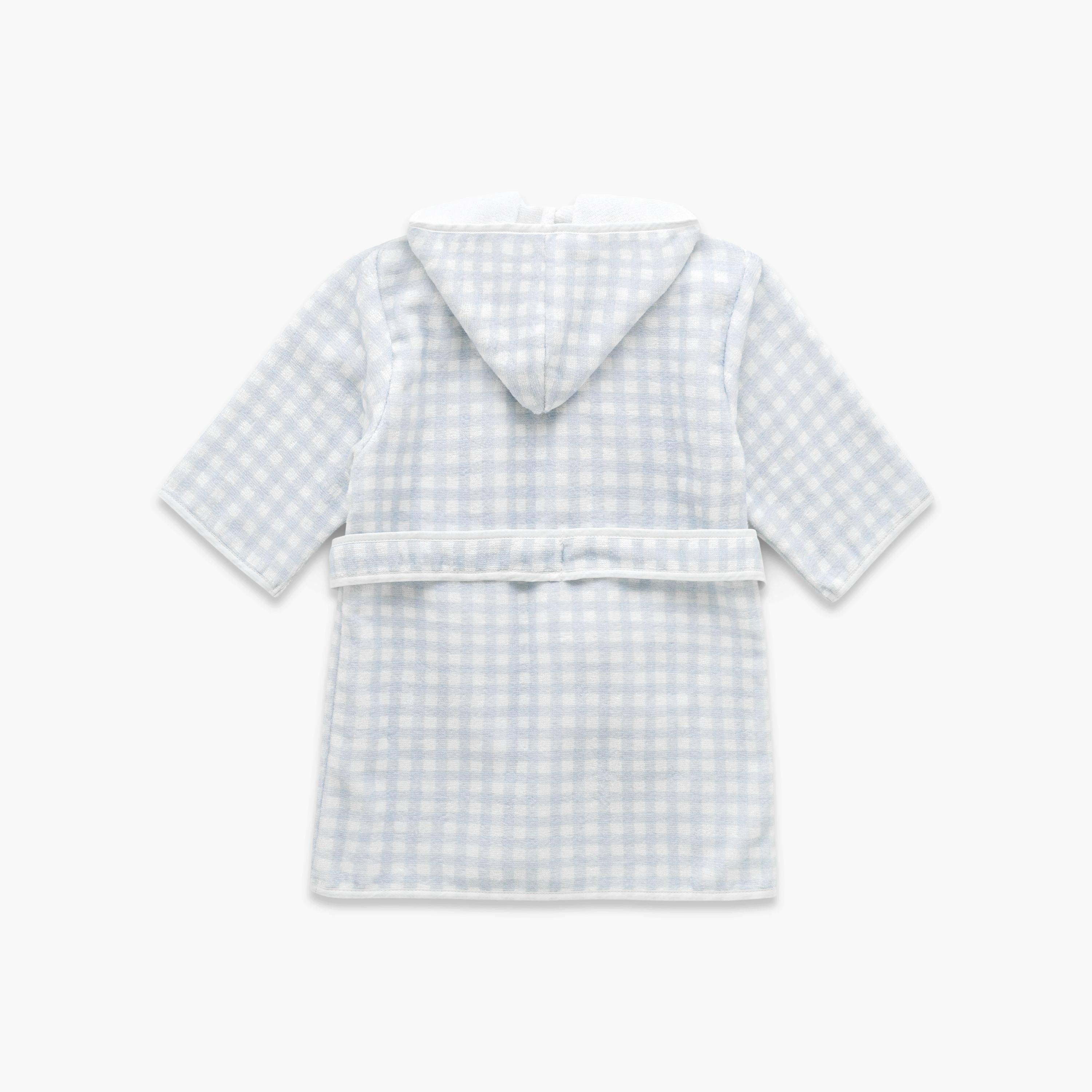 Picnic Gingham Bathrobe - Blue image number 1