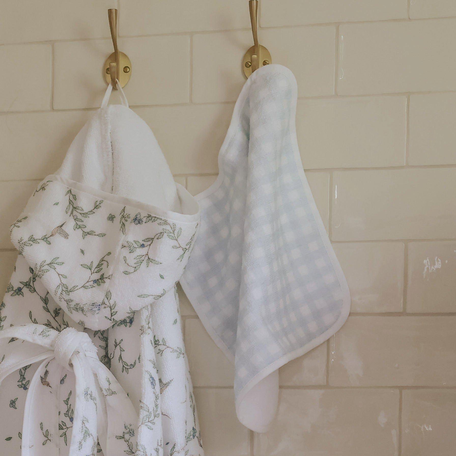 Picnic Gingham Washcloth - Blue image number 3