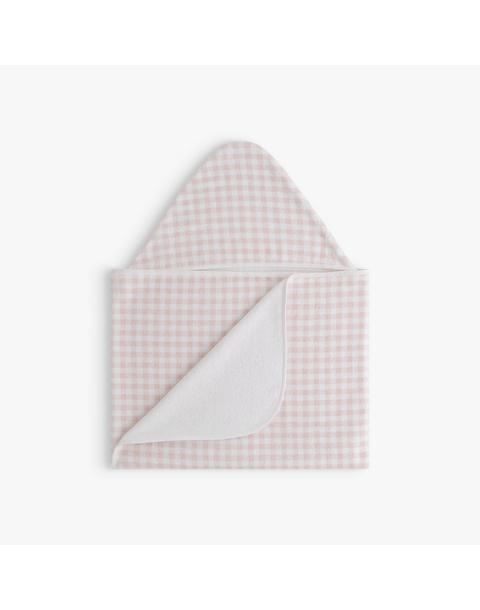 Picnic Gingham Children's Hooded Towel - Pink