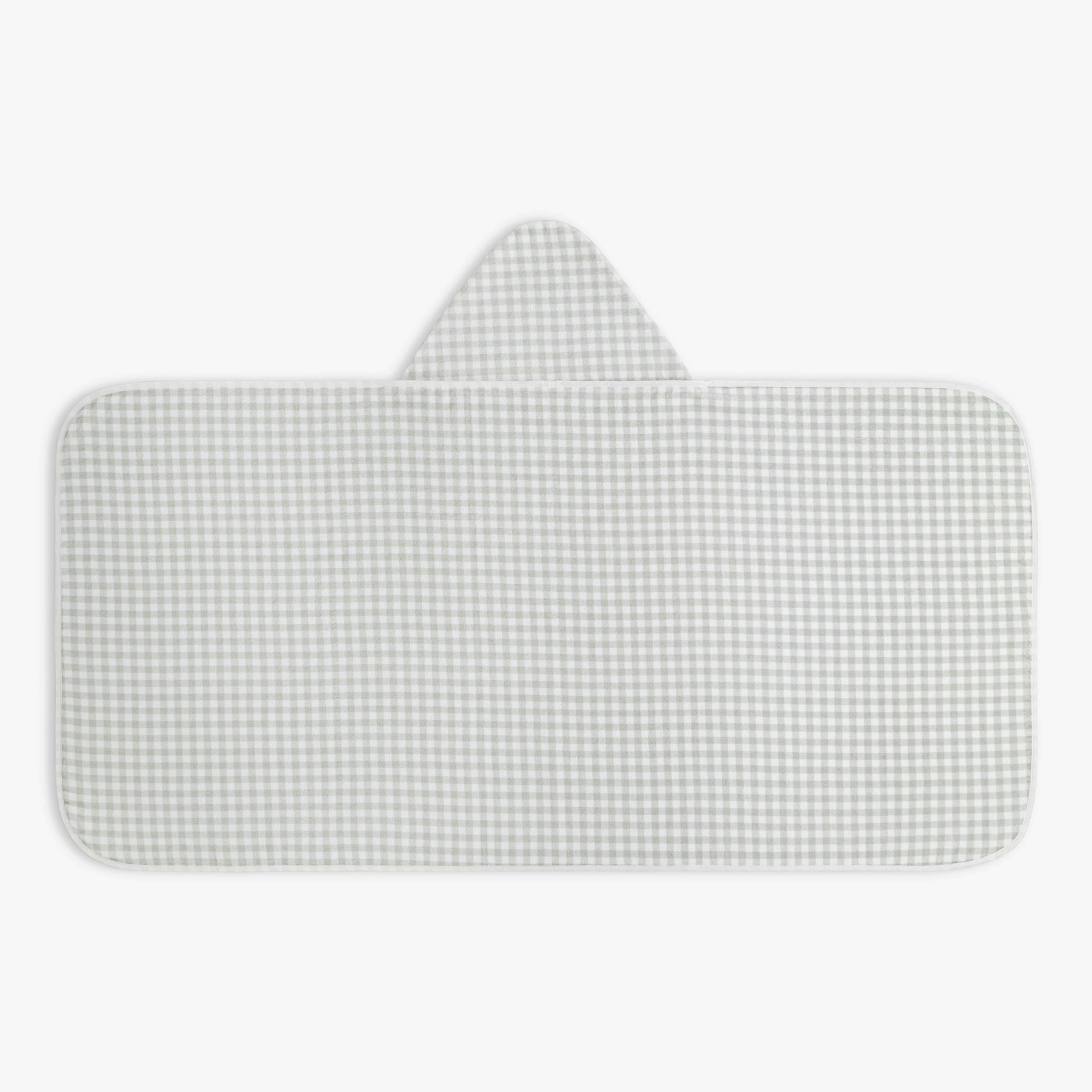 Picnic Gingham Children's Hooded Towel - Green image number 1
