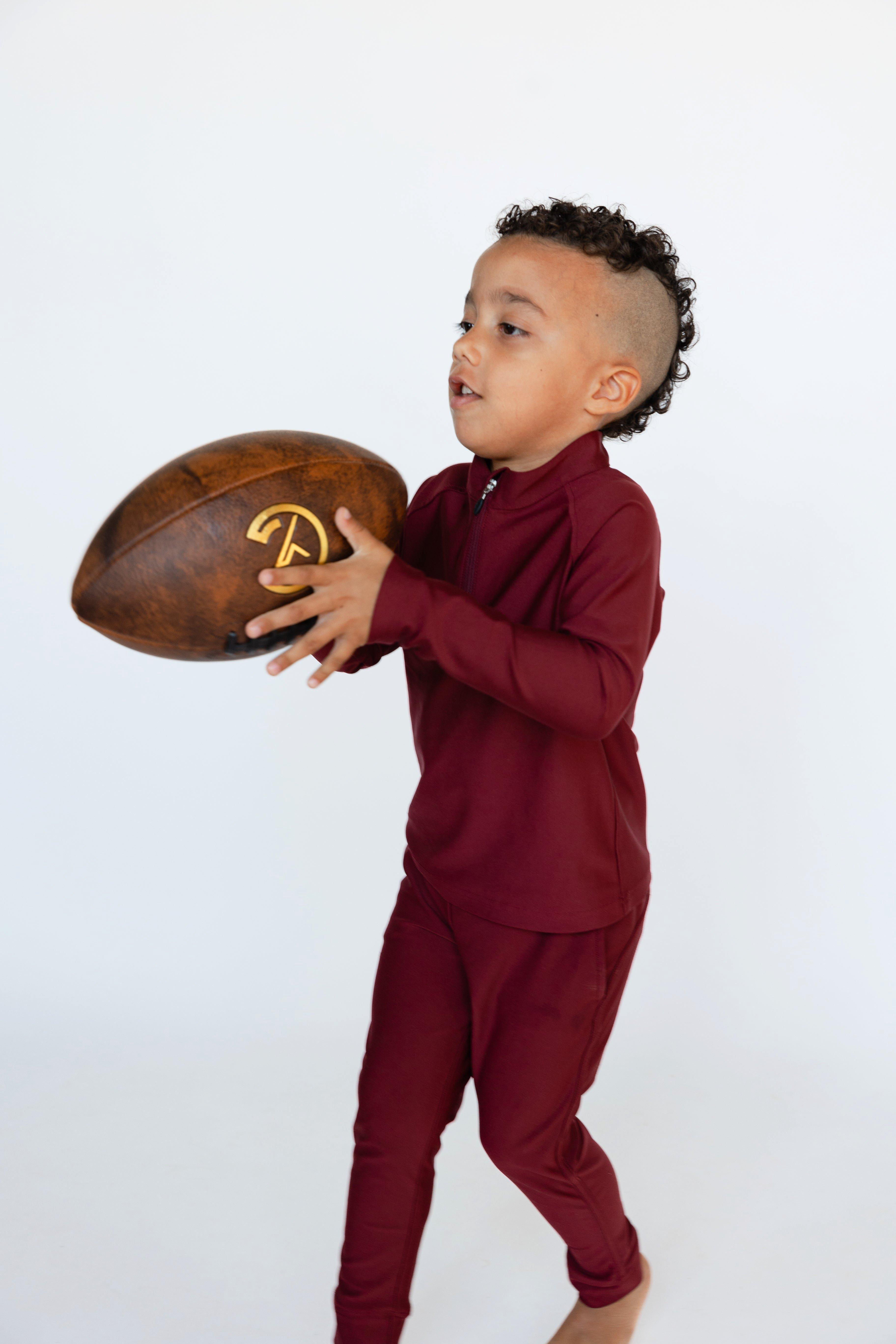 Boys Half Zip Maroon image number 3