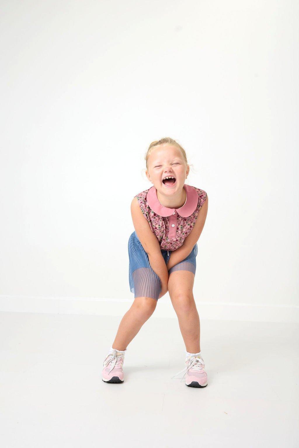 Girls Pleated Skort Slate Blue image number 2