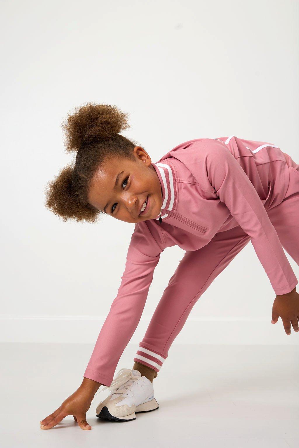 Girls Retro Half-Zip Dusty Pink image number 3