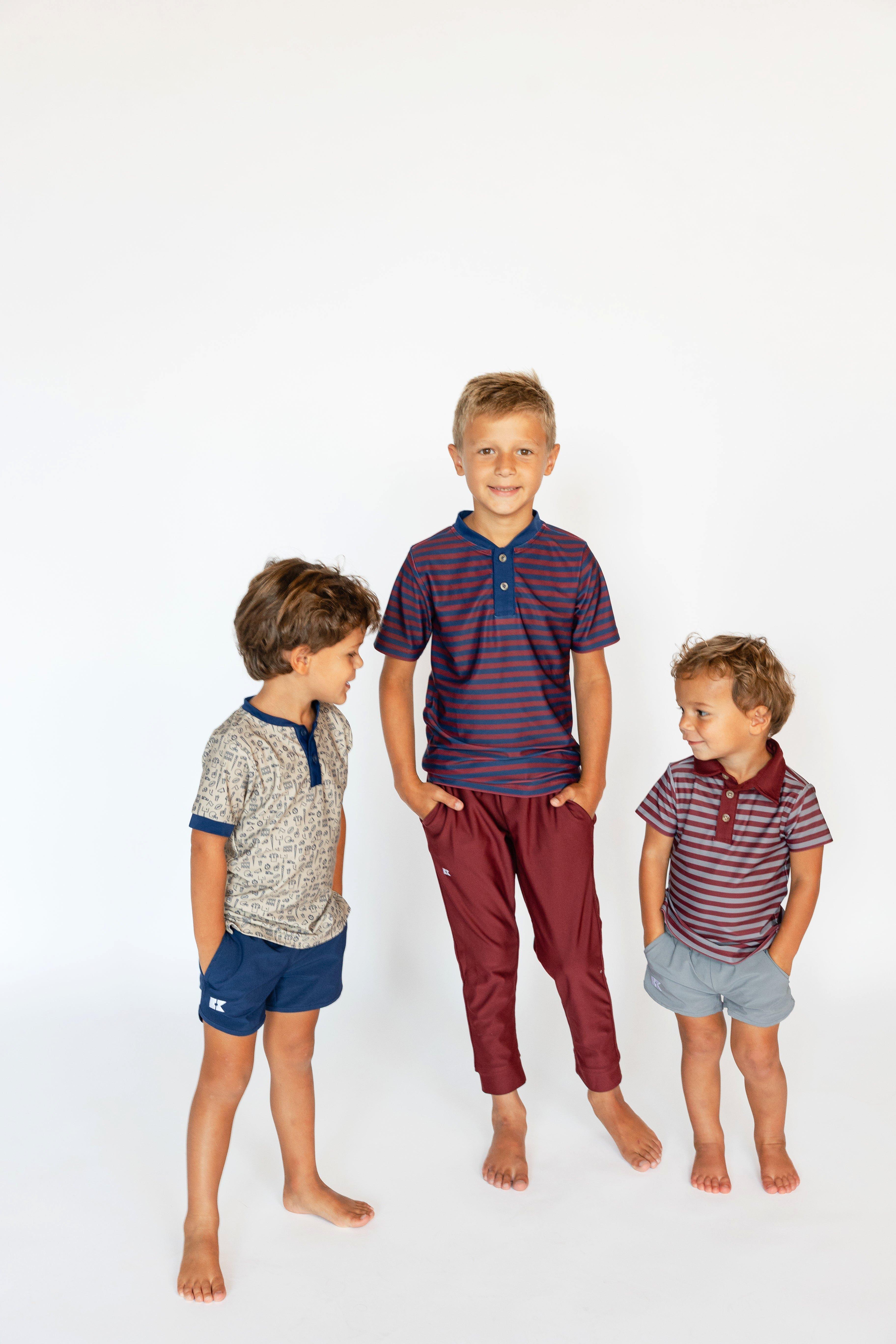 Boys Warm-Up Jogger Pant Maroon image number 2