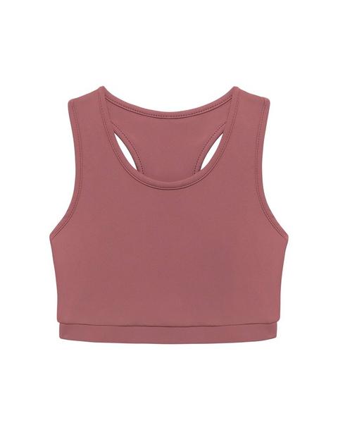 Girl's Scalloped Crop Top Dusty Pink