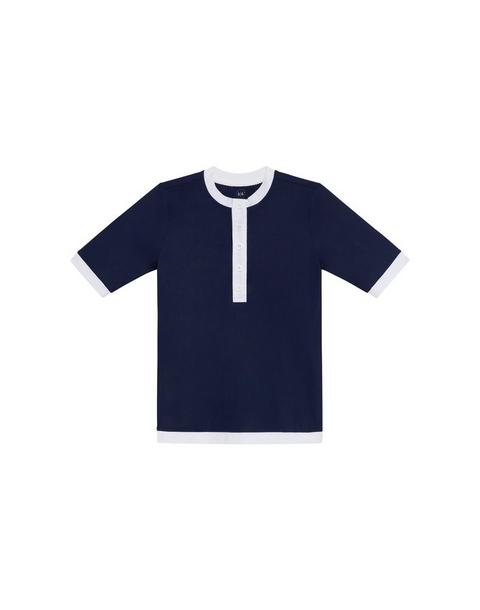 Girls Henley Top Navy