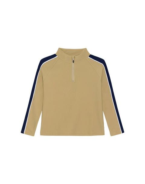 Boys Half Zip Khaki and Navy