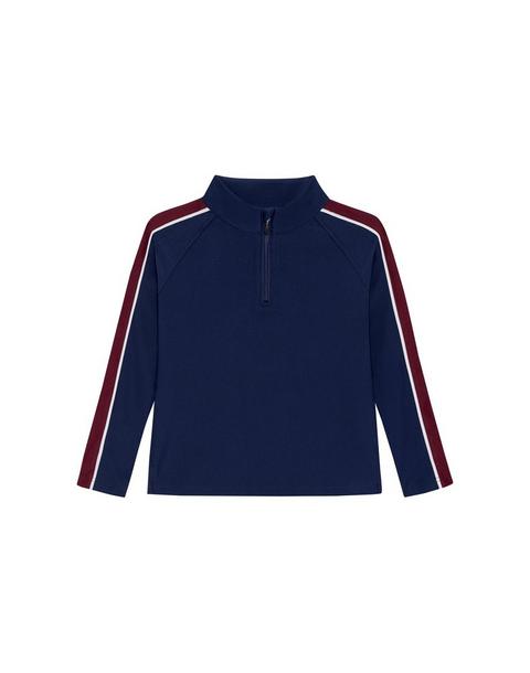 Boys Half Zip Navy and Red