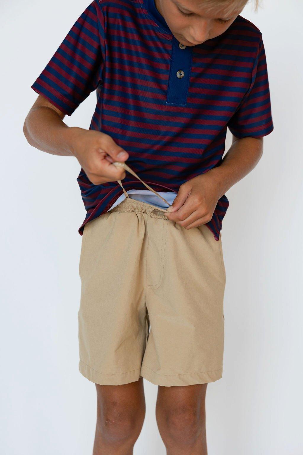 Boys Dress Short Khaki image number 2