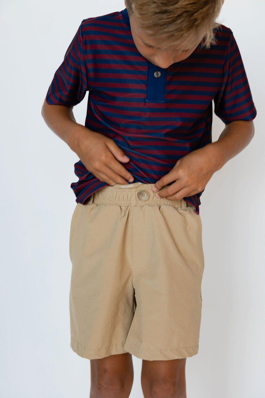 Boys Dress Short Khaki image number 1