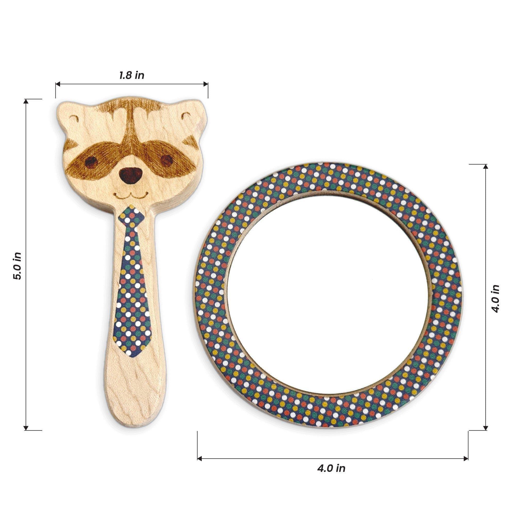 Printed Single-Piece Rattle + Matching Mirror image number 4