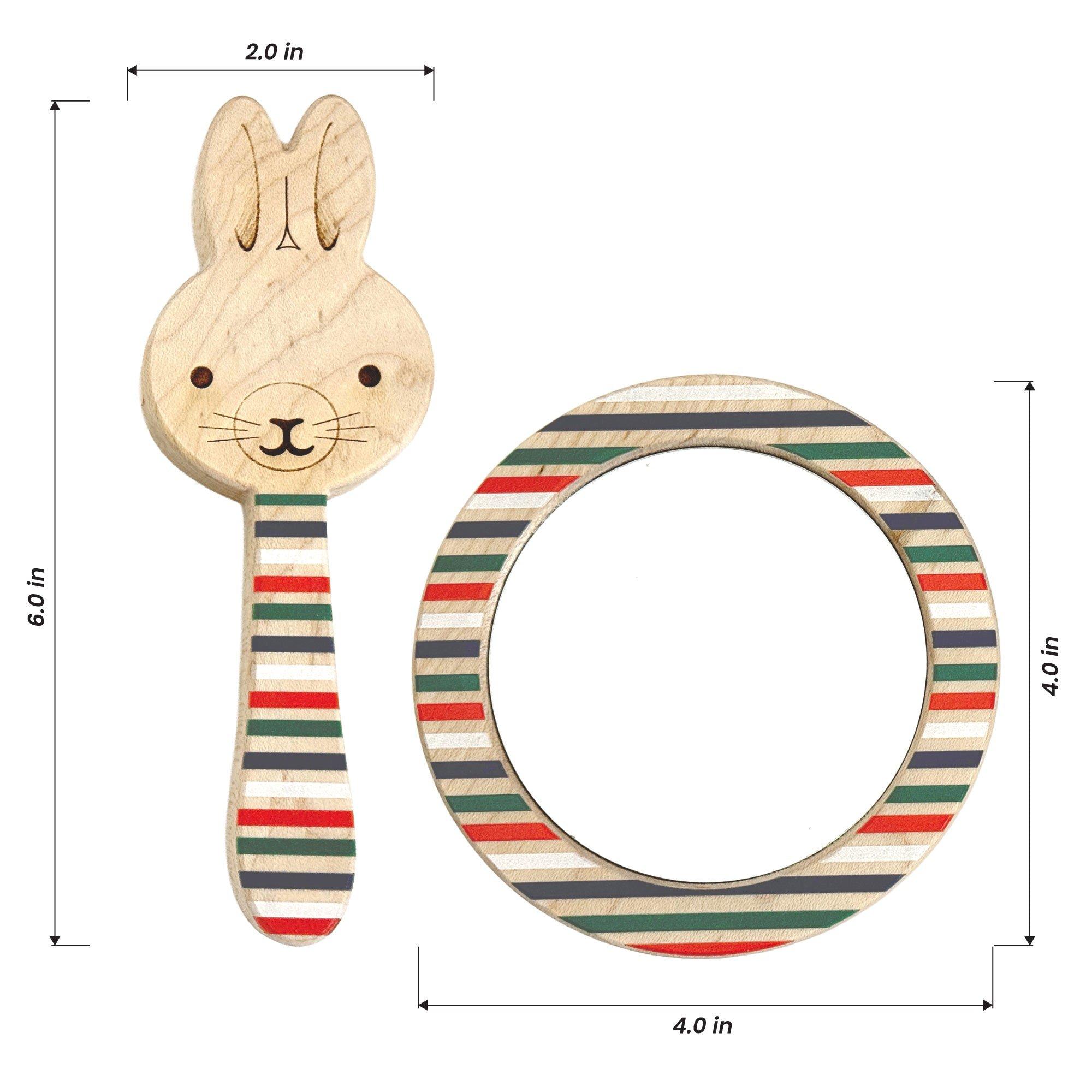 Printed Single-Piece Rattle + Matching Mirror image number 4