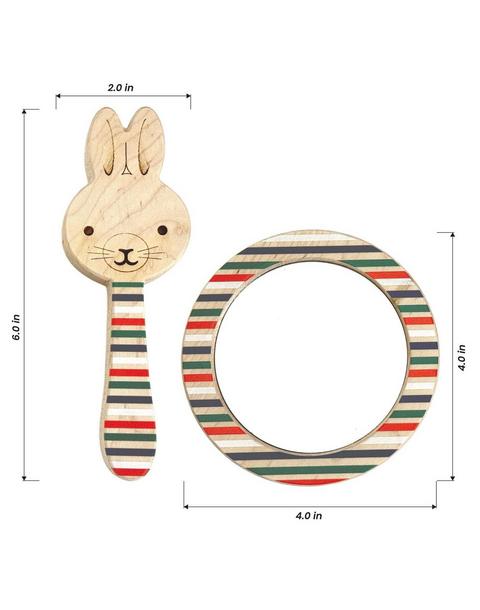 Printed Single-Piece Rattle + Matching Mirror