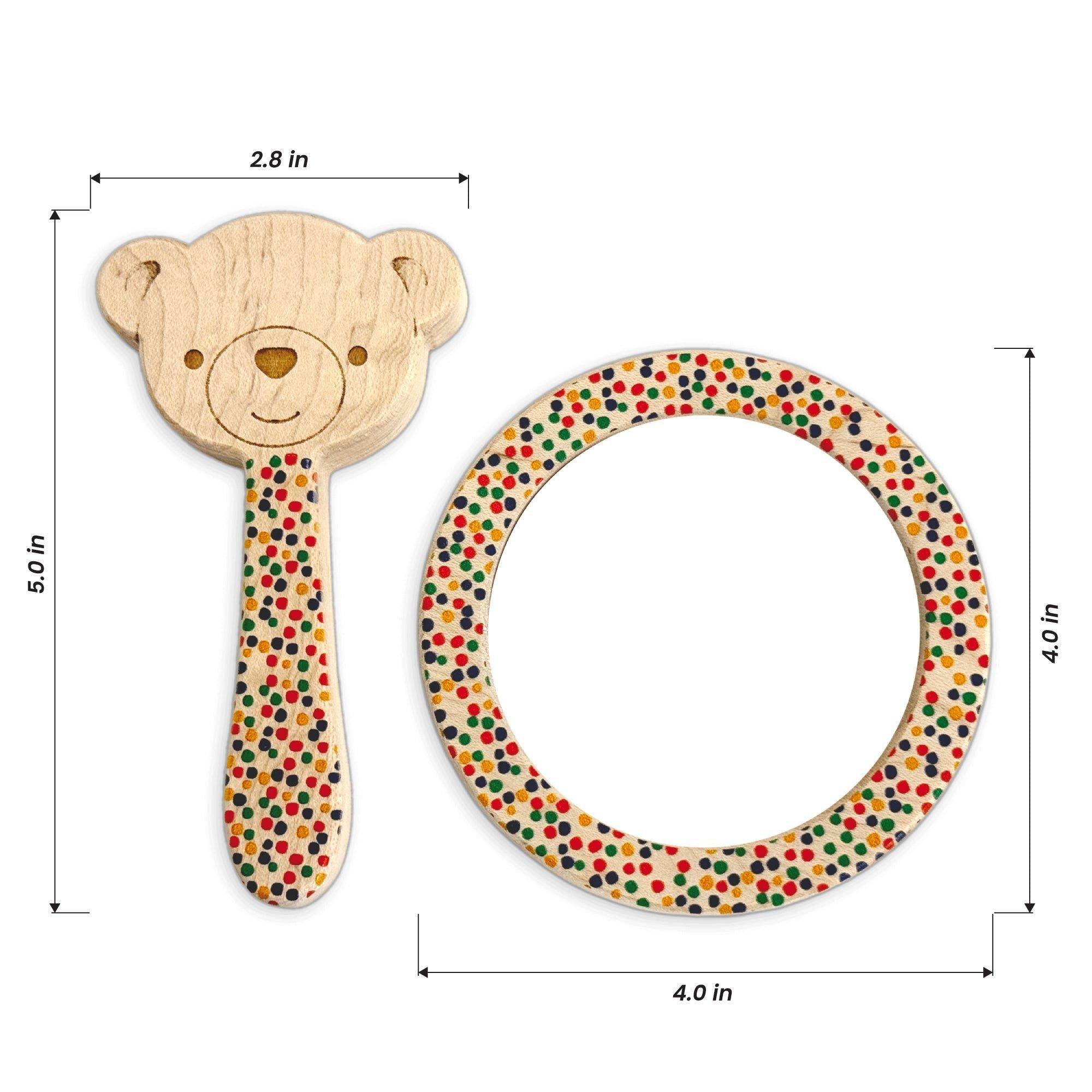 Printed Single-Piece Rattle + Matching Mirror image number 4