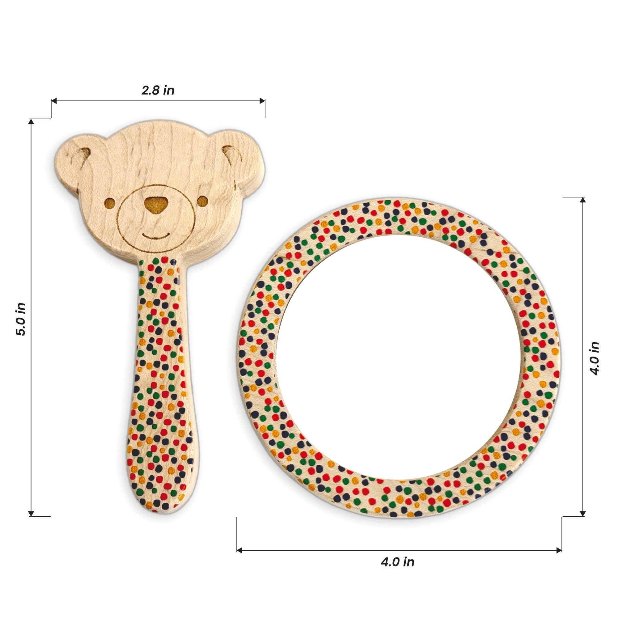 Printed Single-Piece Rattle + Matching Mirror image number 1