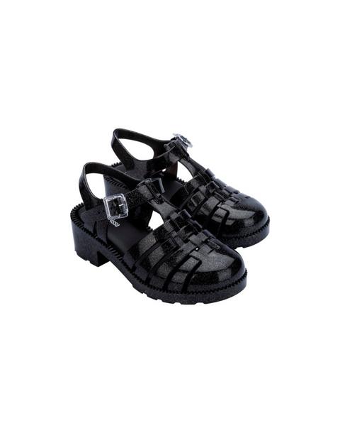Possession Heel Kid in Pearly Black