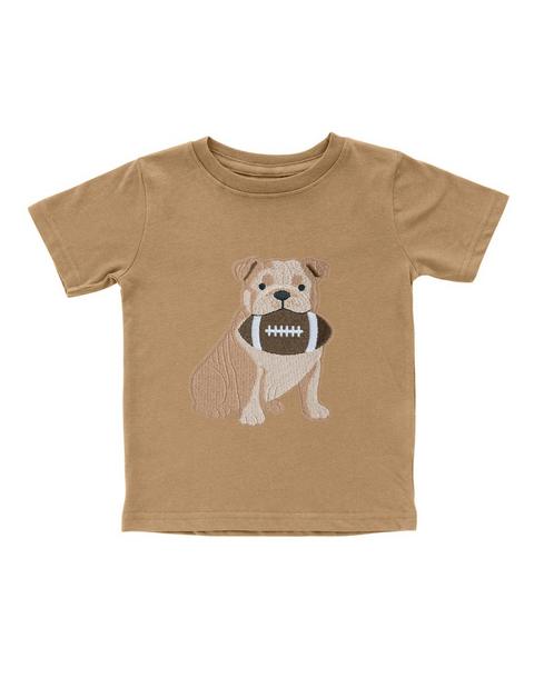 Bulldog Football Patch Short Sleeve T-Shirt